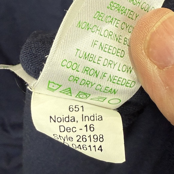 Lilly Pulitzer‎ 26198 Suncrest Swing SMALL Modal Cotton Tab Sleeves Navy - Picture 6 of 6